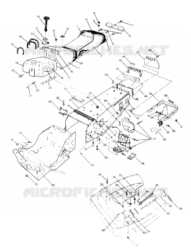 CHASSIS AND SEAT 650 AND 650 SKS (4919261926001A)