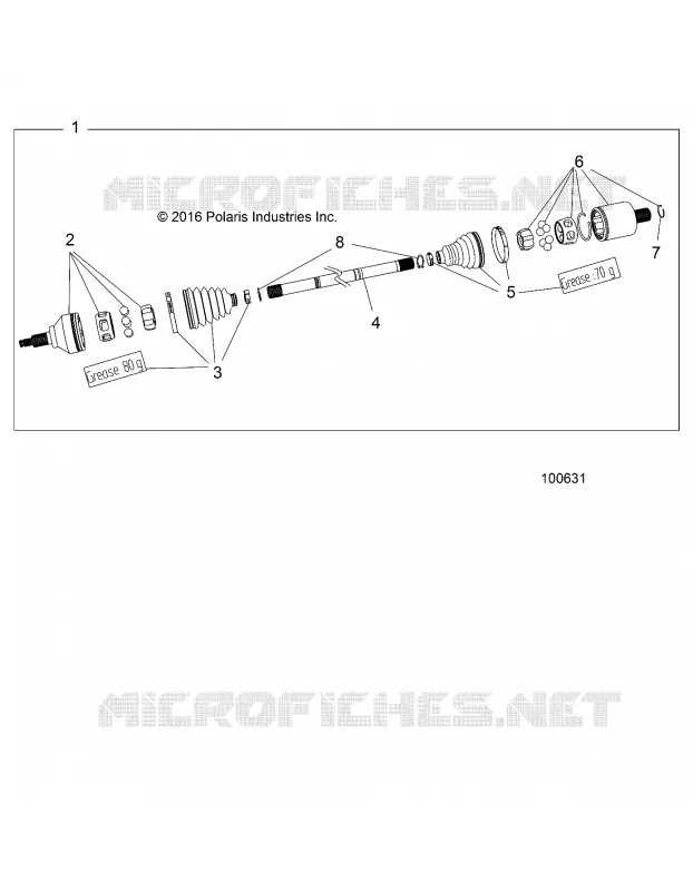 DRIVE TRAIN, REAR MID DRIVE SHAFT