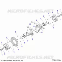 REAR SUSPENSION HUBS, CARRIER AND BRAKE DISC