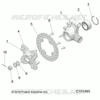 REAR SUSPENSION HUB AND BEARING CARRIER