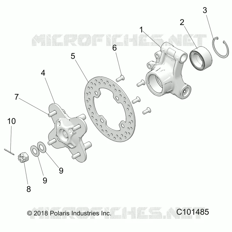 REAR SUSPENSION HUB AND BEARING CARRIER