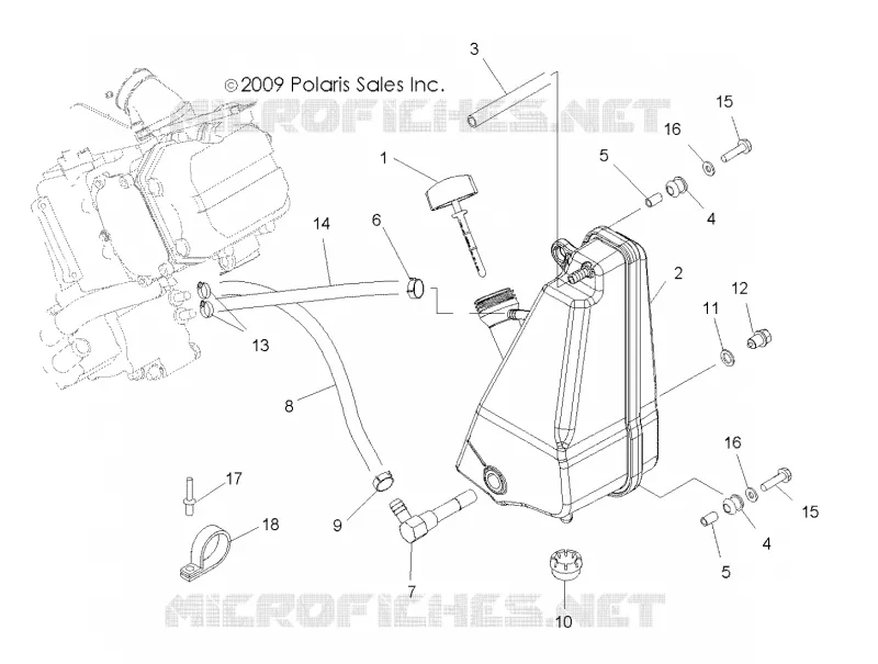 ENGINE, OIL SYSTEM AND OIL TANK