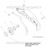 DRIVE TRAIN, FRONT SPROCKET GUARD