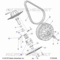 DRIVE TRAIN, SECONDARY CLUTCH