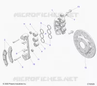 BRAKES, FRONT BRAKE CALIPER