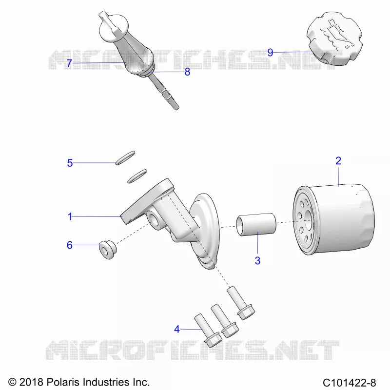 OIL FILTER AND DIPSTICK