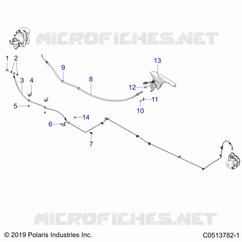 REAR BRAKE BRAKE LINE AND PARK BRAKE