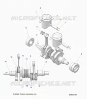 ENGINE, PISTON AND CRANKSHAFT