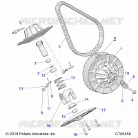 DRIVE TRAIN, SECONDARY CLUTCH