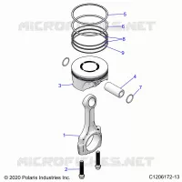 ENGINE, PISTON & ROD