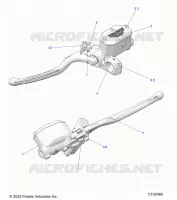 FRONT BRAKE BRAKE LEVER AND MASTER CYLINDER