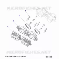 ENGINE, REED VALVE AND THROTTLE BODY ADAPTOR