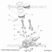 ENGINE, CRANKSHAFT AND PISTON
