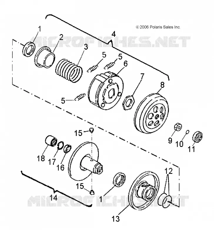 DRIVE TRAIN, SECONDARY CLUTCH