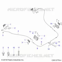 CHASSIS, HOOD HINGE CABLE ASM.