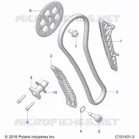 CAM CHAIN AND TENSIONER