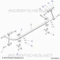 SUSPENSION, STABILIZER BAR, REAR