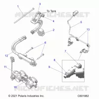 FUEL SYSTEM, RAIL, LINES AND THROTTLE BODY