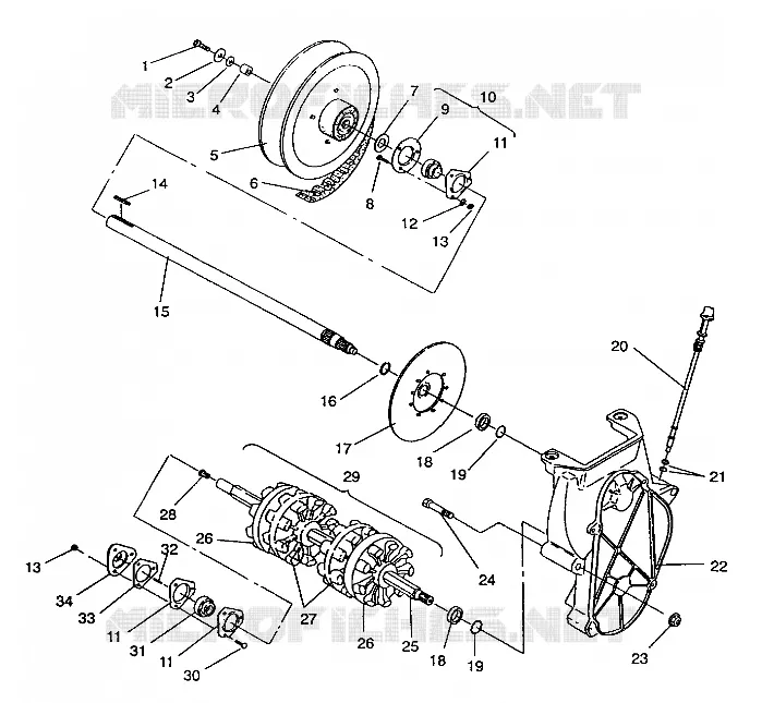 DRIVE TRAIN ASSEMBLY RXL/0930768 AND RXL SKS/0930568 (4922992299018A)