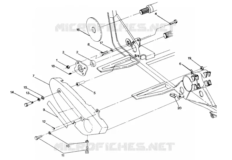 RIGHT CHAIN COVER ASSEMBLY  250 4X4 / W928127 (4922872287C003)