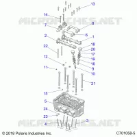 ENGINE, CYLINDER HEAD AND VALVES