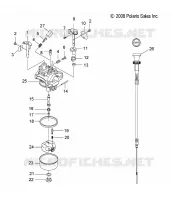 ENGINE, CARBURETOR AND CHOKE CABLE