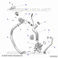 ENGINE, WATERPUMP AND BYPASS