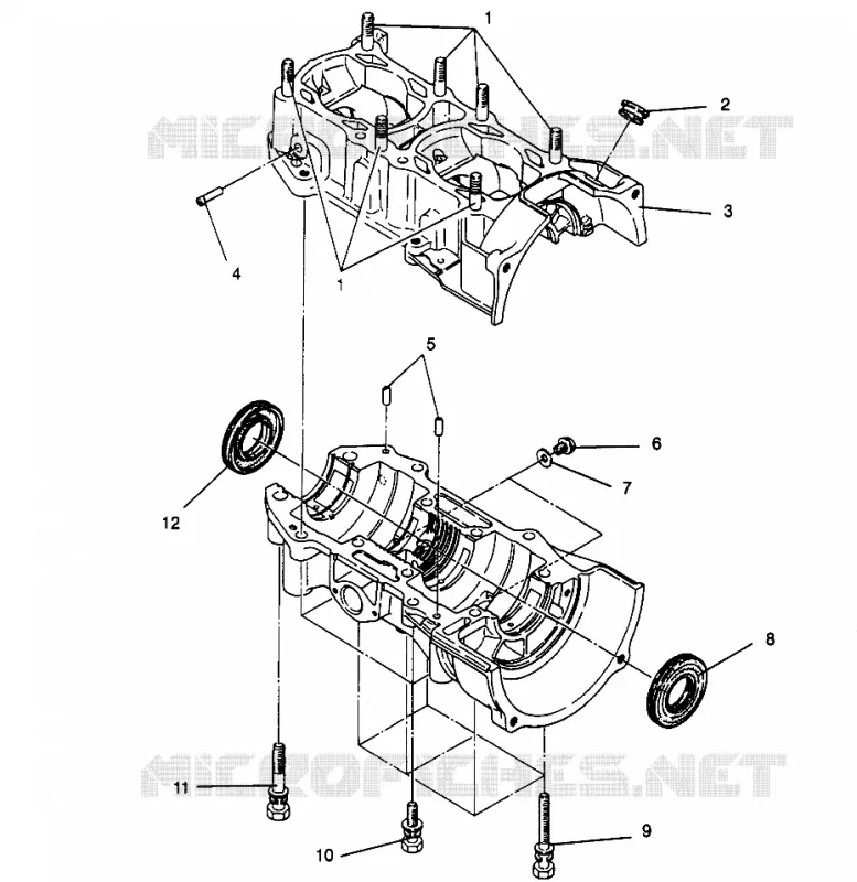 CRANKCASE WIDETRAK LX 0962064 AND EUROPEAN WIDETRAK LX E962064 (4931643164C008)