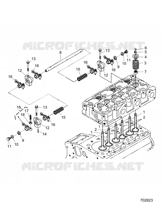 ENGINE, VALVE AND ROCKER ARM
