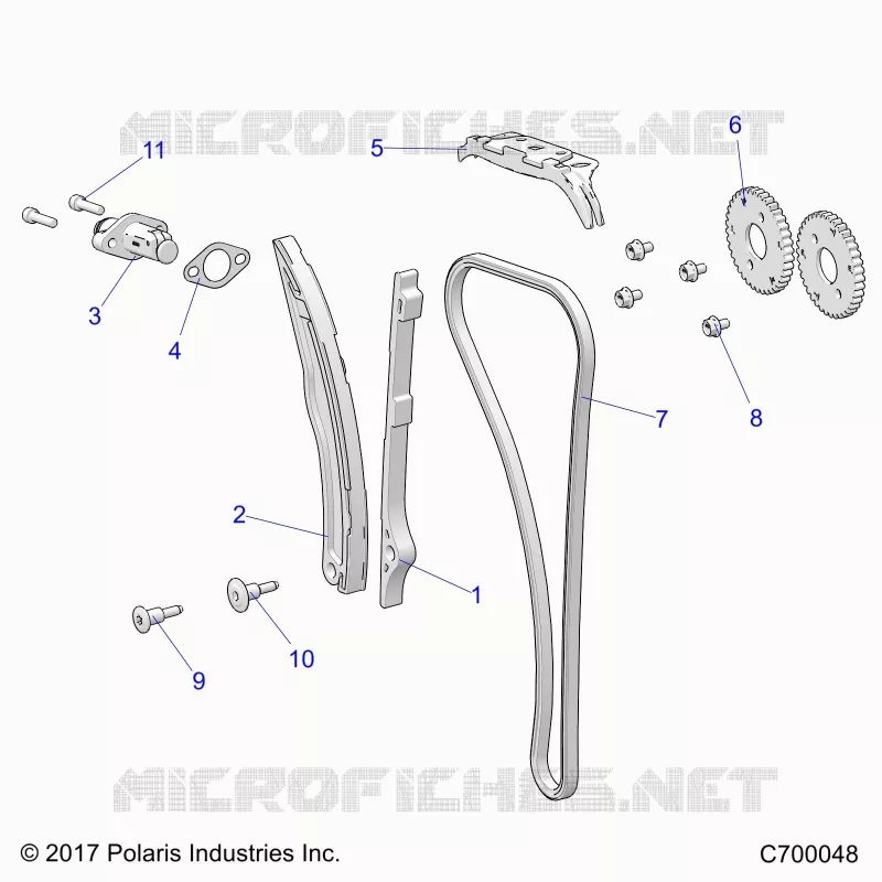 CAM CHAIN AND TENSIONER