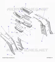 REAR BODYWORK FENDERS AND BEZELS- Z24NEE99FM/Z24NES99FM/CM (C0705025-9)