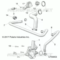 ENGINE, WATERPUMP AND BYPASS