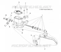 FRONT BRAKE BRAKE LEVER AND MASTER CYLINDER