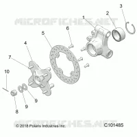 REAR SUSPENSION HUB AND BEARING CARRIER