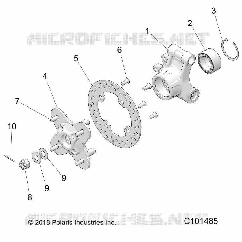 REAR SUSPENSION HUB AND BEARING CARRIER