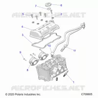 ENGINE, THROTTLE BODY AND VALVE COVER