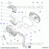 DRIVE TRAIN, CLUTCH COVER AND DUCTING