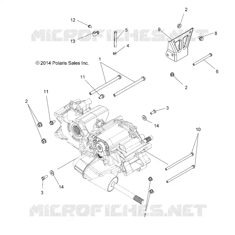 DRIVE TRAIN, MAIN GEARCASE MOUNTING