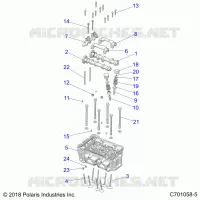 ENGINE, CYLINDER HEAD AND VALVES