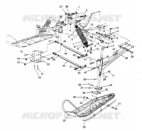 FRONT SUSPENSION AND SKI 500 CARB 0962764 (4931873187A013)