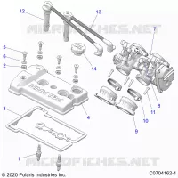 ENGINE, THROTTLE BODY AND VALVE COVER
