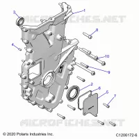 ENGINE, FRONT COVER AND RELATED