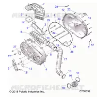 DRIVE TRAIN, CLUTCH COVER AND DUCTING