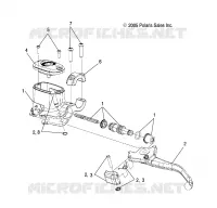 FRONT BRAKE BRAKE LEVER AND MASTER CYLINDER