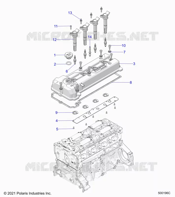 ENGINE, VALVE COVER