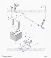 ELECTRICAL, BATTERY WITH CABLES, 12V