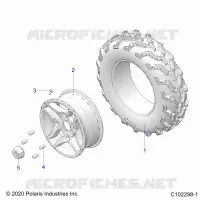WHEELS, FRONT TIRE
