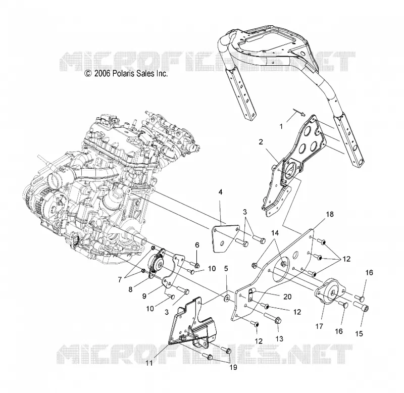 ENGINE, MOUNTING LH