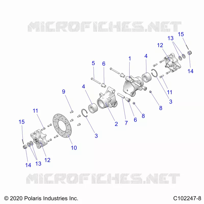 REAR SUSPENSION HUBS, CARRIER AND BRAKE DISC- A21SJS57CX (C102247-8)