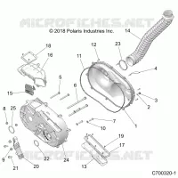 DRIVE TRAIN, CLUTCH COVER AND DUCTING